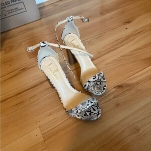 Lulu's Snakeskin Patterned Heels